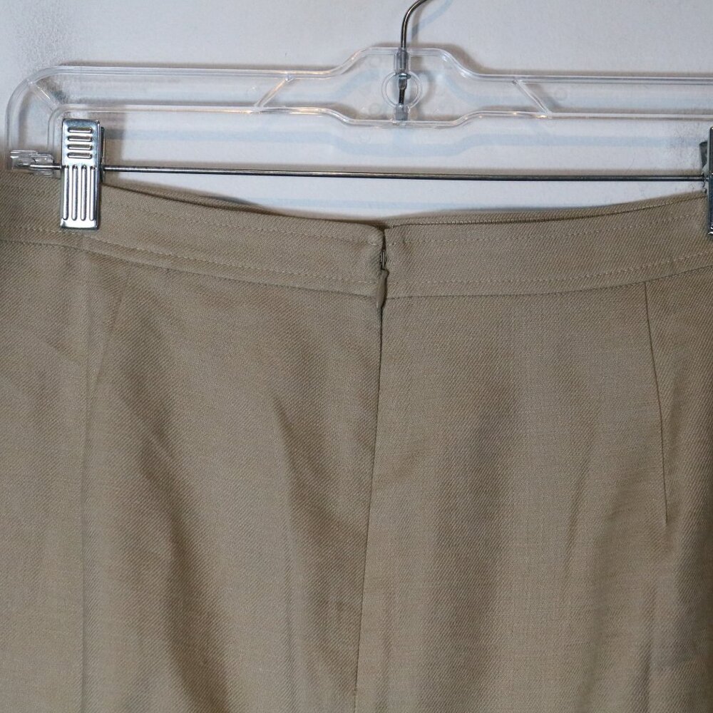 J Crew Natasha Skirt Womens 14 Linen Blend Mini A Line Brown Preppy Neutral - Picture 8 of 8